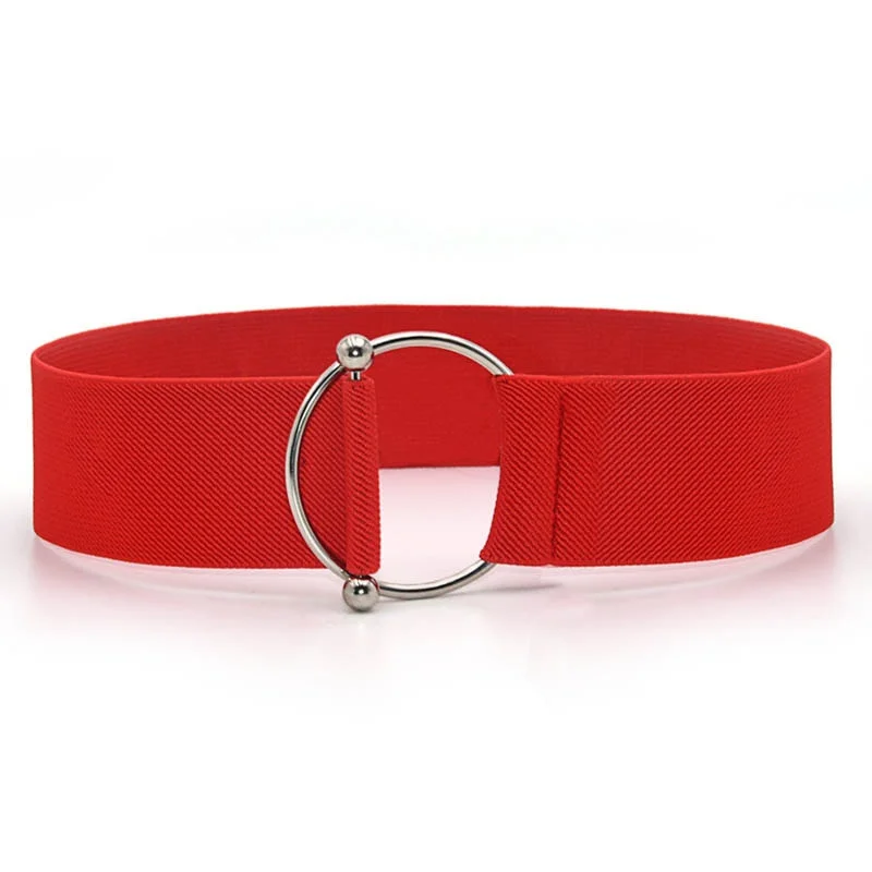 Belts for Women Simple Waist Elastic Ladies Band Round Buckle Decoration Coat Sweater Fashion Dress Waistband