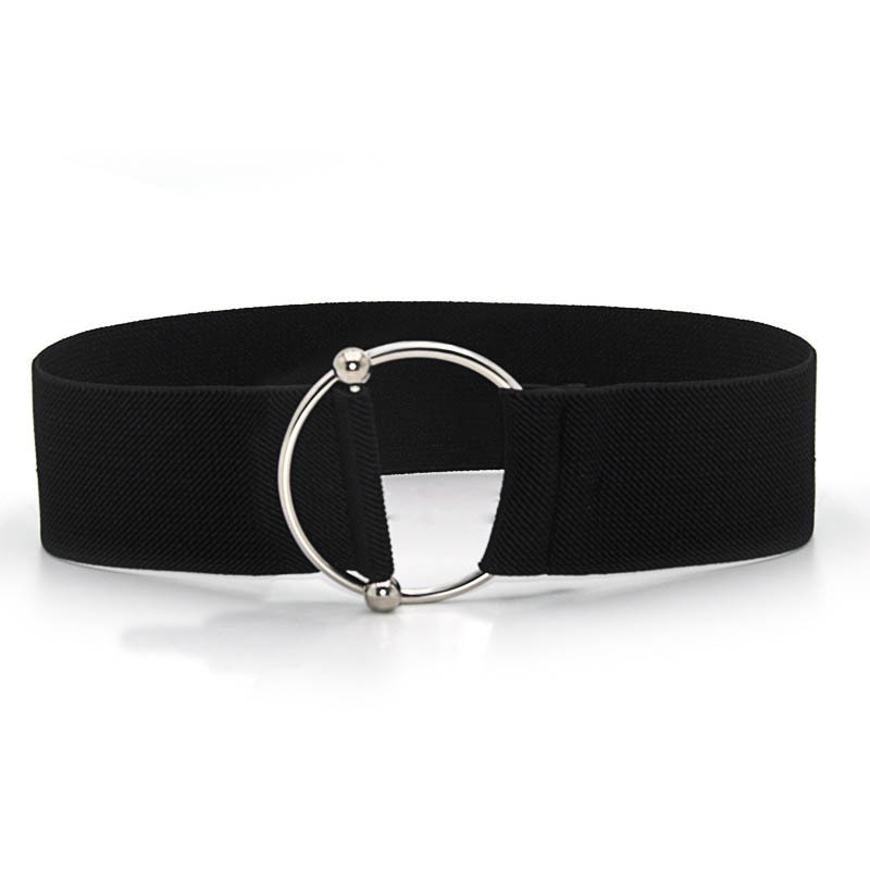 Belts for Women Simple Waist Elastic Ladies Band Round Buckle Decoration Coat Sweater Fashion Dress Waistband