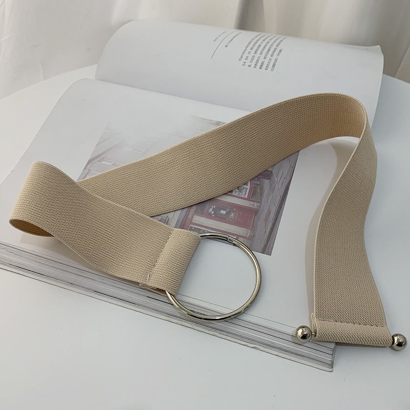 Belts for Women Simple Waist Elastic Ladies Band Round Buckle Decoration Coat Sweater Fashion Dress Waistband