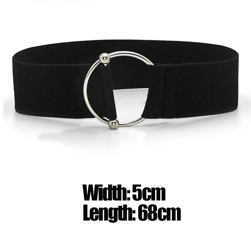 Belts for Women Simple Waist Elastic Ladies Band Round Buckle Decoration Coat Sweater Fashion Dress Waistband