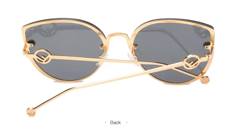 Retro Metal Cat Eye Sunglasses Women Men Small Frame Trend Cateye Sun Glasses Female Decorative Sunglass uv400
