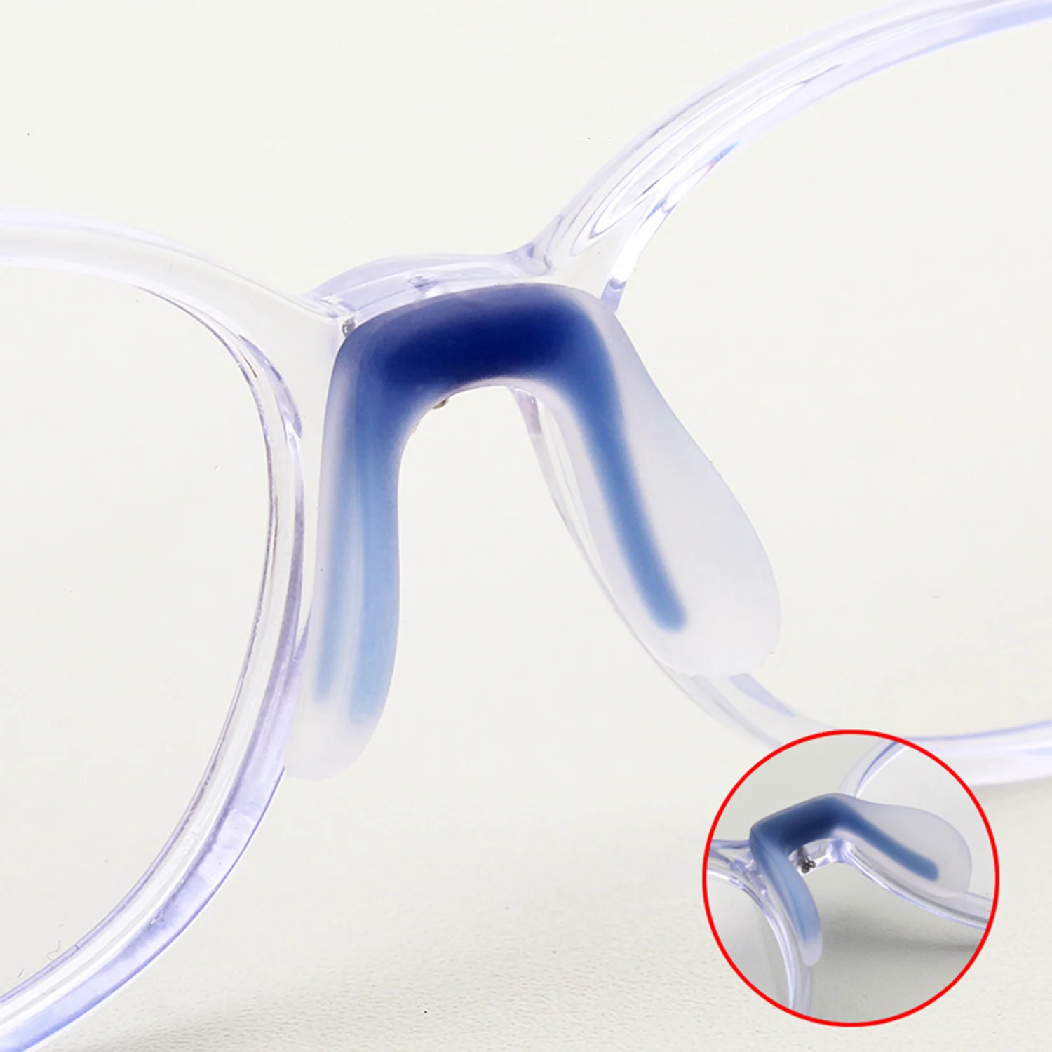 New U Shaped Nose Pads Eyeglasses Plug-in Anti Slip Silicone Bridge Strap Grip Hook Nose Pads