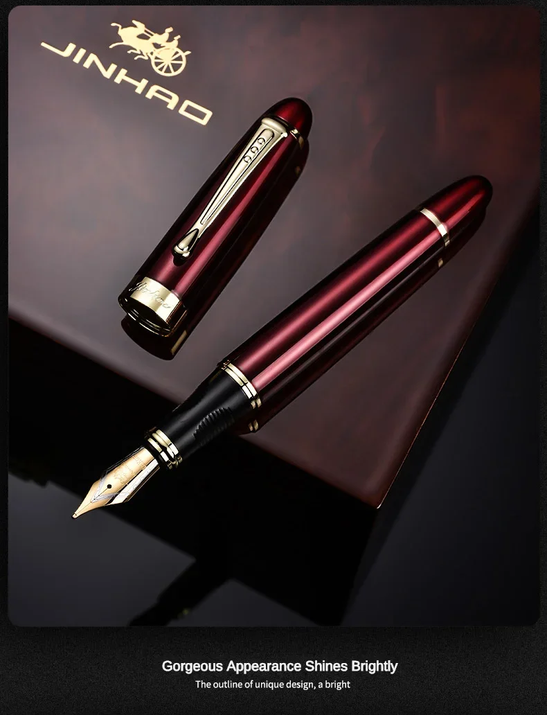 Jinhao X450 Fountain Pen M/Bent Fine Iraurita Nib Luxury Elegant Pens Writing ink Pens Office School Supplies Stationery PK 9019