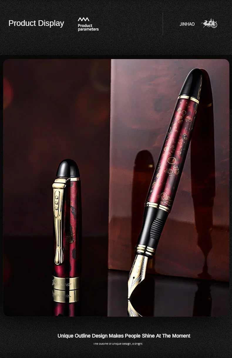Jinhao X450 Fountain Pen M/Bent Fine Iraurita Nib Luxury Elegant Pens Writing ink Pens Office School Supplies Stationery PK 9019