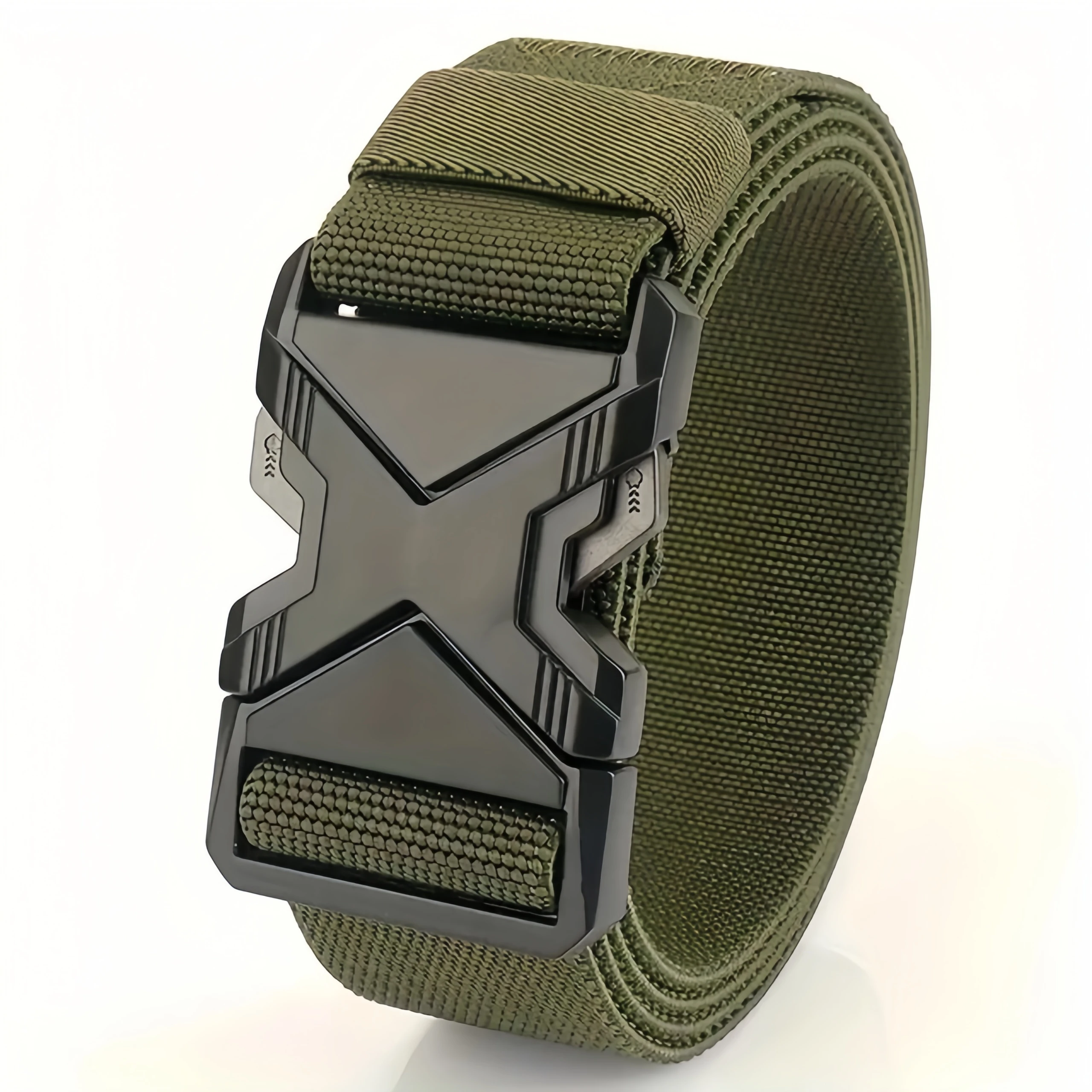 New Quick Release Pluggable Buckle Sports Belt Breathable ElasticMen Belts For Men Elastic Pants Belt