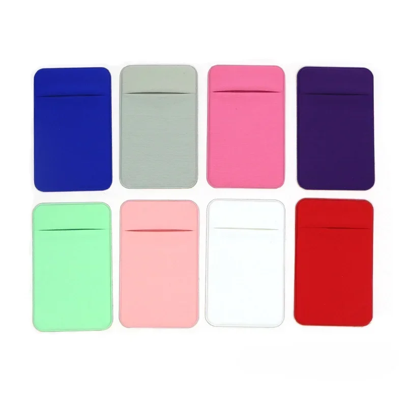 Phone Back Slot Card Holder Wallet Case Strong Adhesive Traceless Lycra Cell Phone Pocket Phone Pouch Accessories