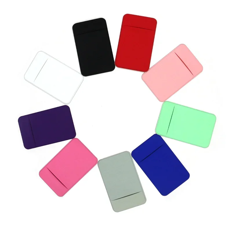 Phone Back Slot Card Holder Wallet Case Strong Adhesive Traceless Lycra Cell Phone Pocket Phone Pouch Accessories