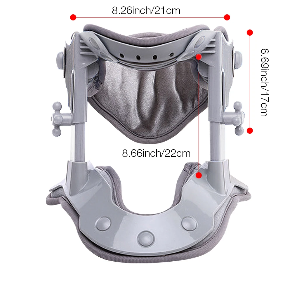 Adjustable Neck Traction Device Heating Neck Stretcher Cervical Traction Spine Collar Support for Muscle Relaxation Home Office