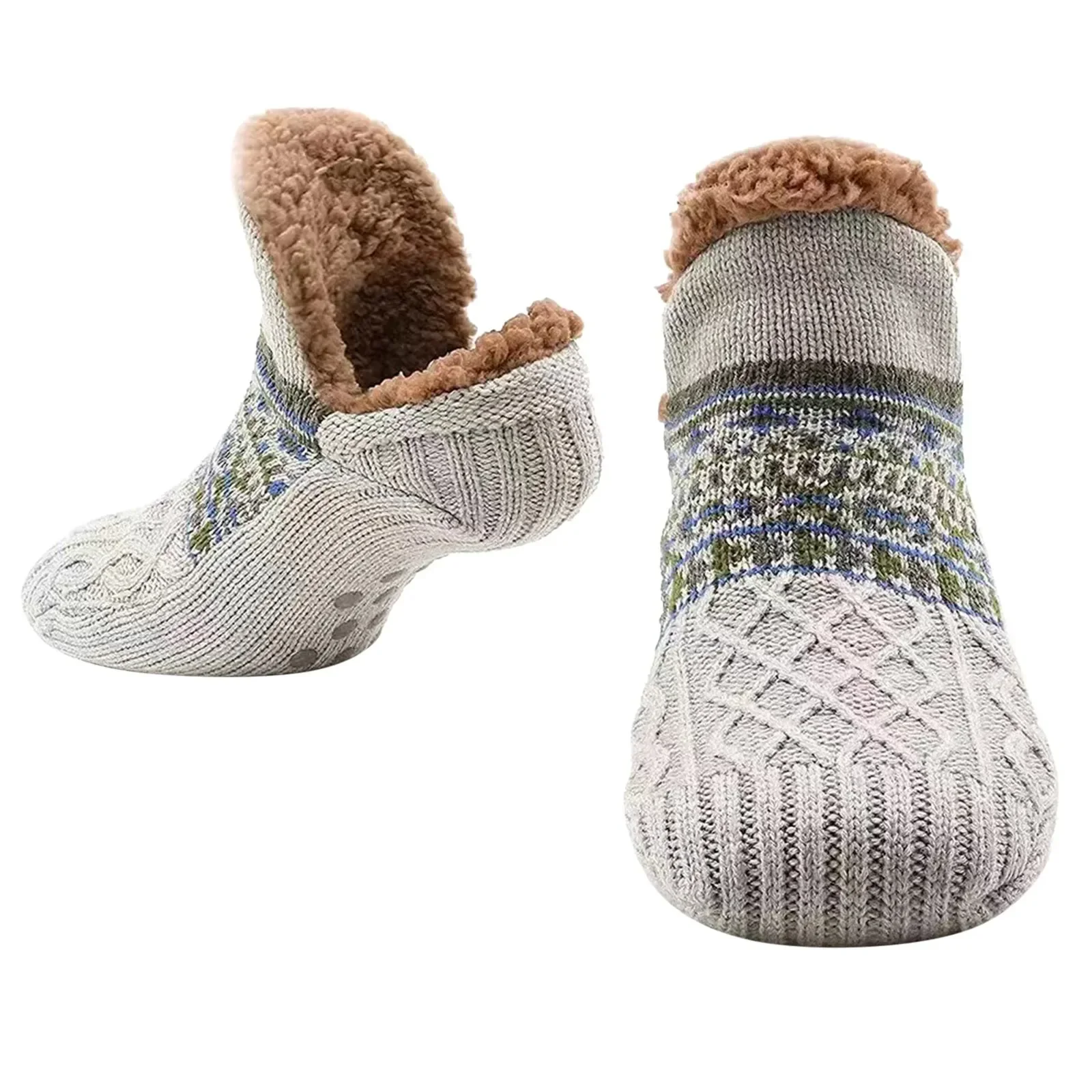 Fall Winter Non‑Slip Floor Socks Super Soft Warm Slipper Socks Unisex Snow Sleep Carpet Yoga Socks for Men Women Indoor House