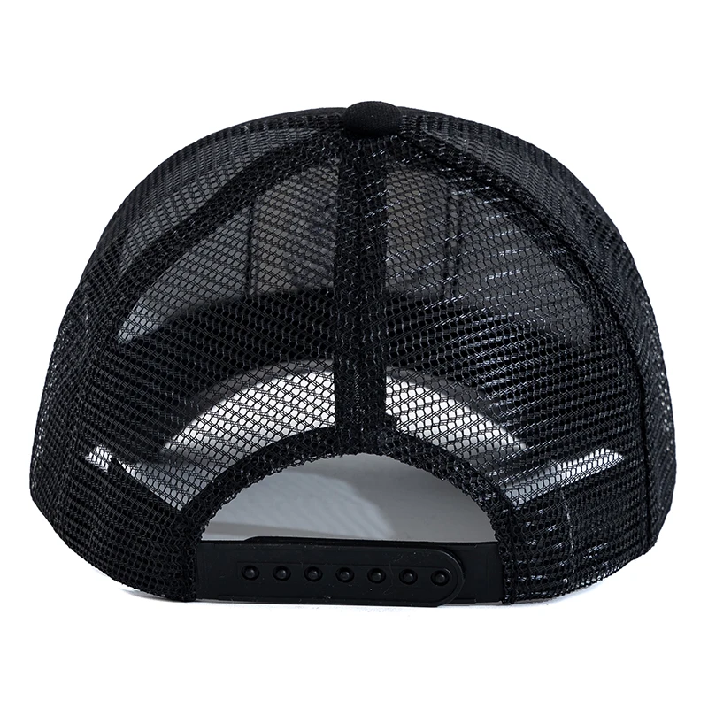 Hot Sale Unisex Seven-Panel Style Trucker Hat Adjustable Baseball Cap Shark Pattern Patch Fishing Hat