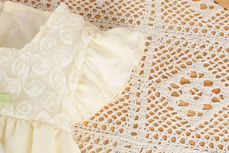 2026 New Summer Baby Clothes Sweet Infant Girls Tulip Bodysuit Flying Sleeve Princess Dress Sister Dress Toddler Outwear