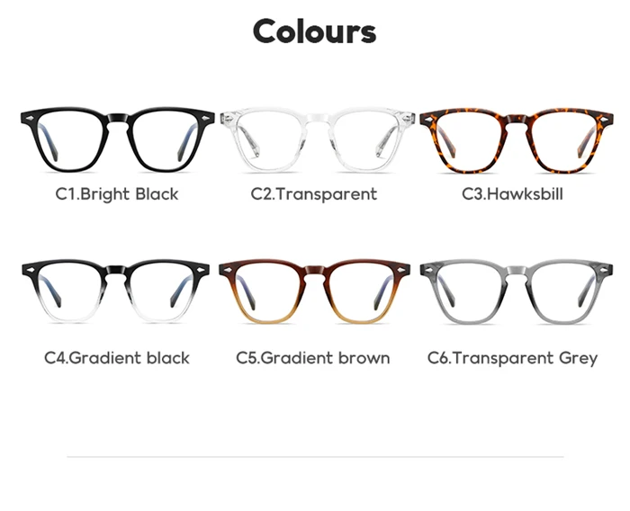 Vintage Square Prescription Glasses For The Nearsighted Rivet Frame Anti Blue Rays Student Myopes Lunettes 0 -0.5 -0.75 To -6.0