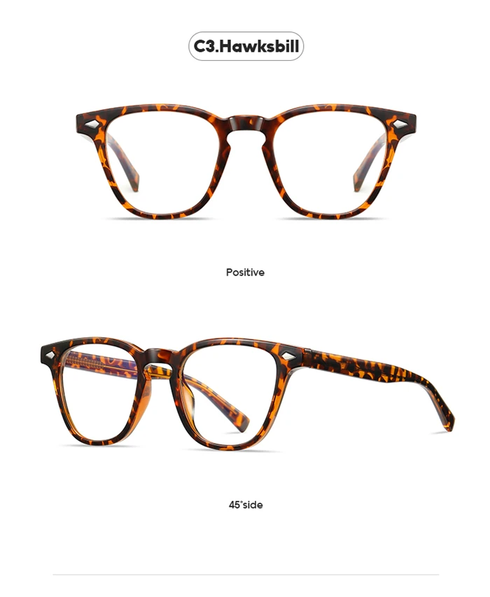 Vintage Square Prescription Glasses For The Nearsighted Rivet Frame Anti Blue Rays Student Myopes Lunettes 0 -0.5 -0.75 To -6.0