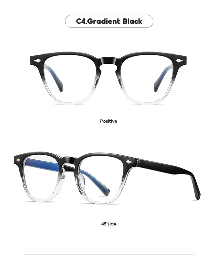Vintage Square Prescription Glasses For The Nearsighted Rivet Frame Anti Blue Rays Student Myopes Lunettes 0 -0.5 -0.75 To -6.0