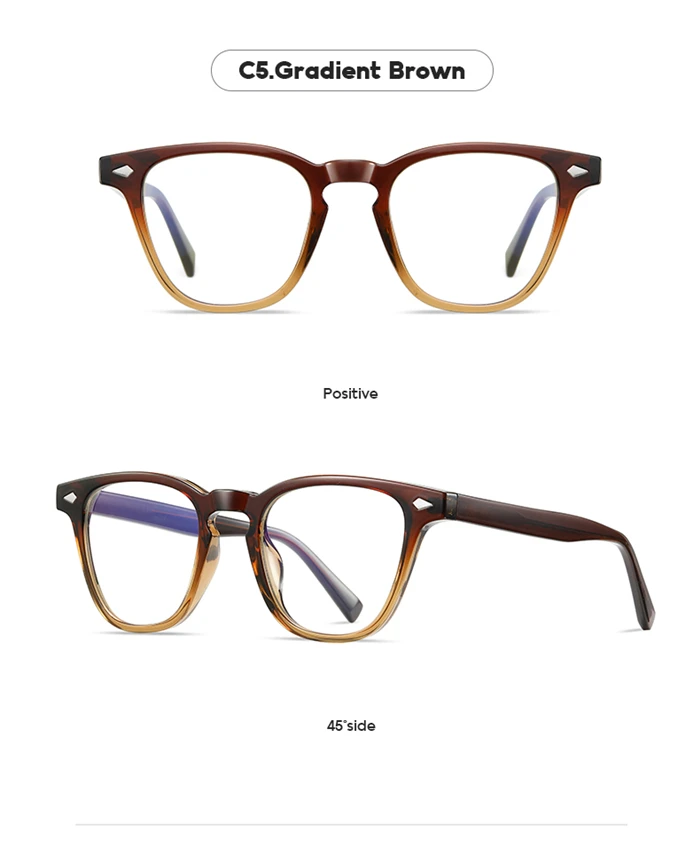 Vintage Square Prescription Glasses For The Nearsighted Rivet Frame Anti Blue Rays Student Myopes Lunettes 0 -0.5 -0.75 To -6.0