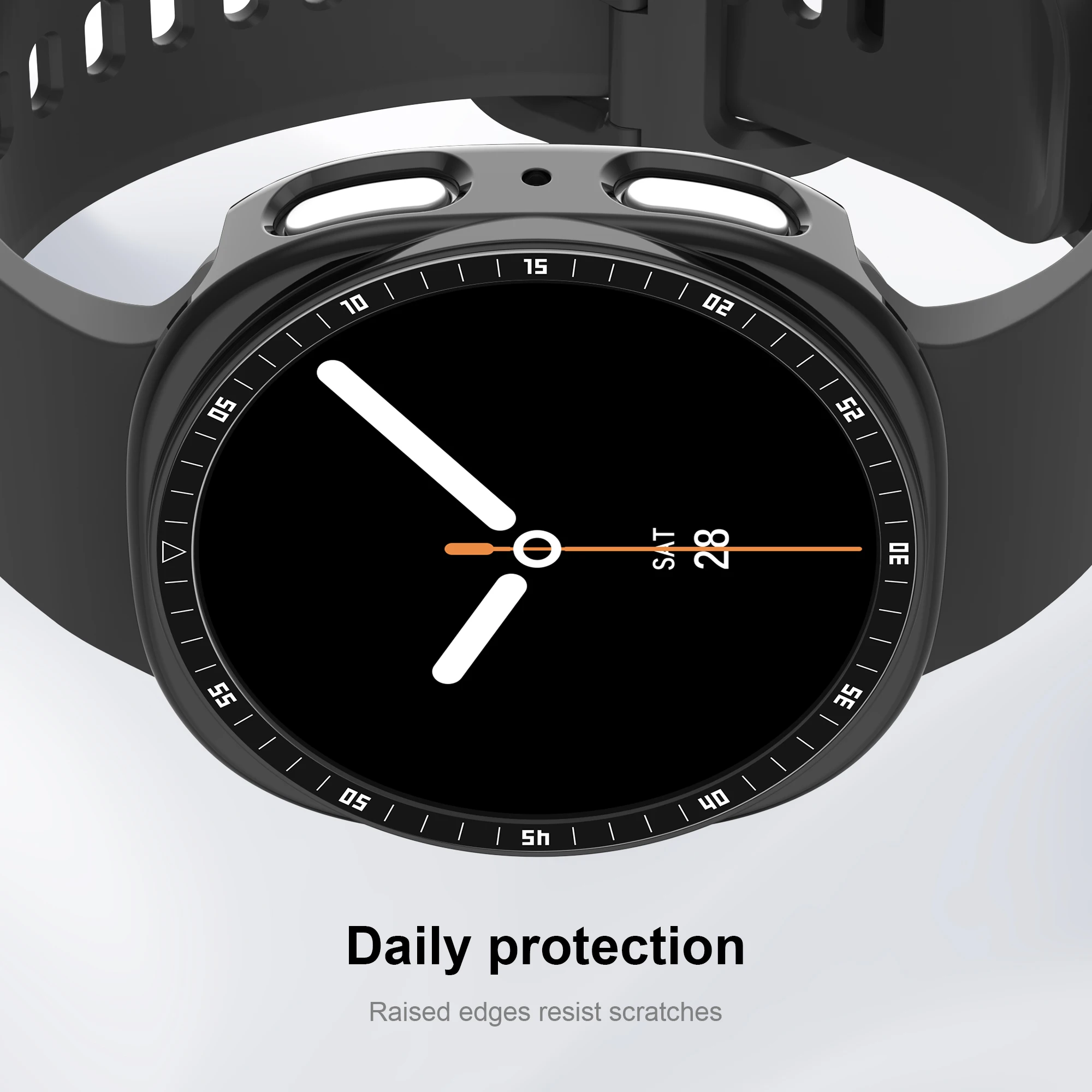 PC Case+Metal scale For Samsung galaxy watch 8 44 40mm Accessories Hollow Protective Bumper shell For galaxy watch 8 cover 44mm