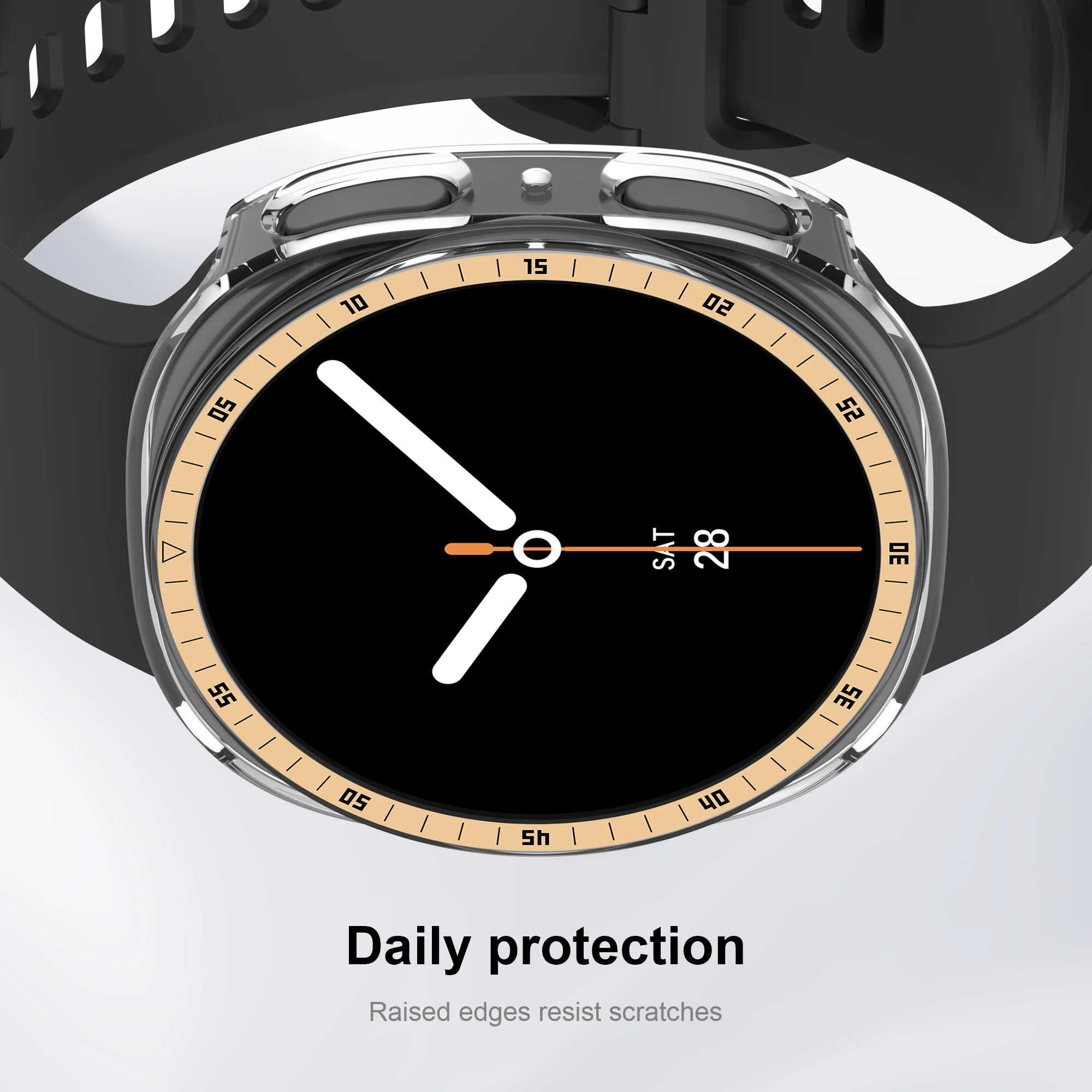 PC Case+Metal scale For Samsung galaxy watch 8 44 40mm Accessories Hollow Protective Bumper shell For galaxy watch 8 cover 44mm