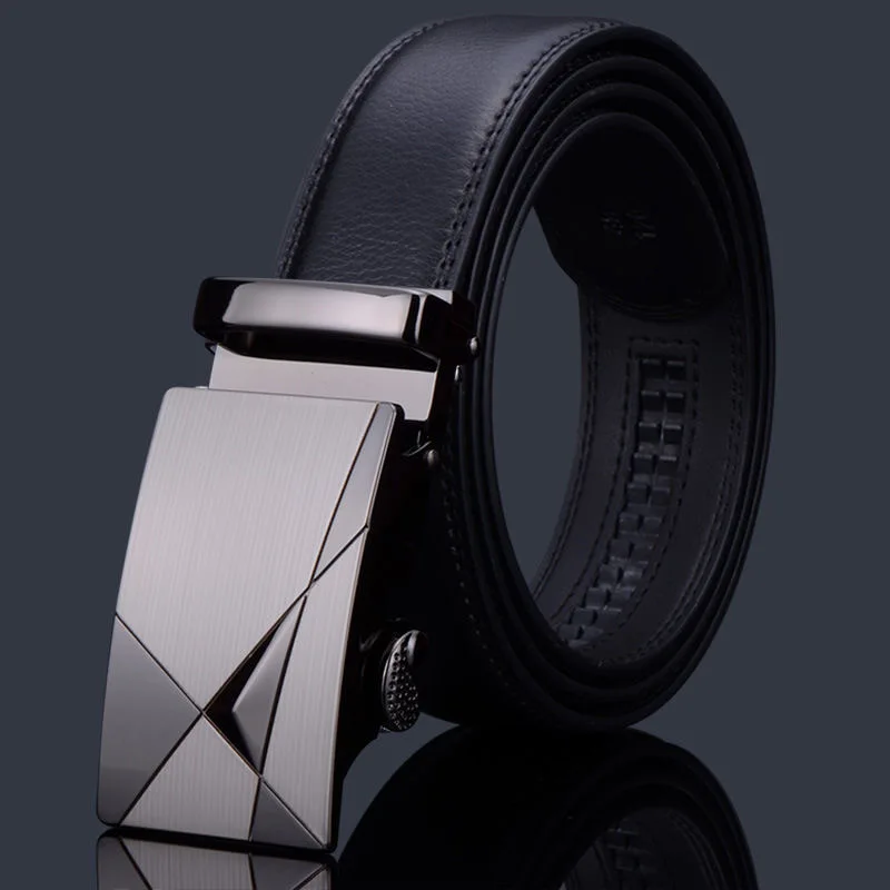 Men's belt automatic buckle leather men's high-quality leather belt jeans casual fashion versatile