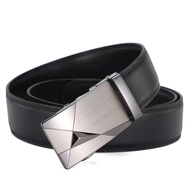 Men's belt automatic buckle leather men's high-quality leather belt jeans casual fashion versatile