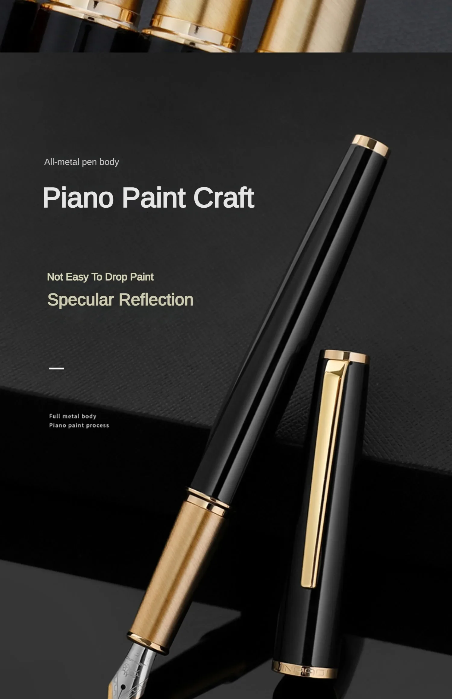 Jinhao 95 Fountain Pen Luxury Retro Design Elegant Material Clip M/F/EF Fine Nib Writing Pens Stationery Office Supplies PK 9019