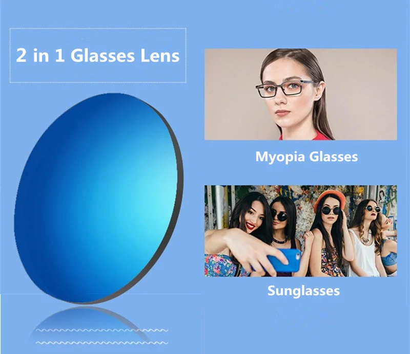 Polarized Sunglasses Prescription Lens 1.61 1.67 Aspheric UV Sun Glasses Myopia Optic Presbyopia Driving Fishing Colorful Lenses