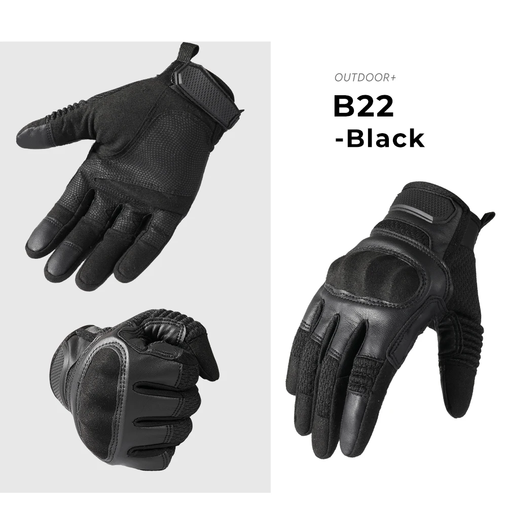 Touchscreen PU Leather Motorcycle Gloves Racing Pit Bike Riding Motorbike Moto Motocross Enduro Non-slip Protective Gear Men