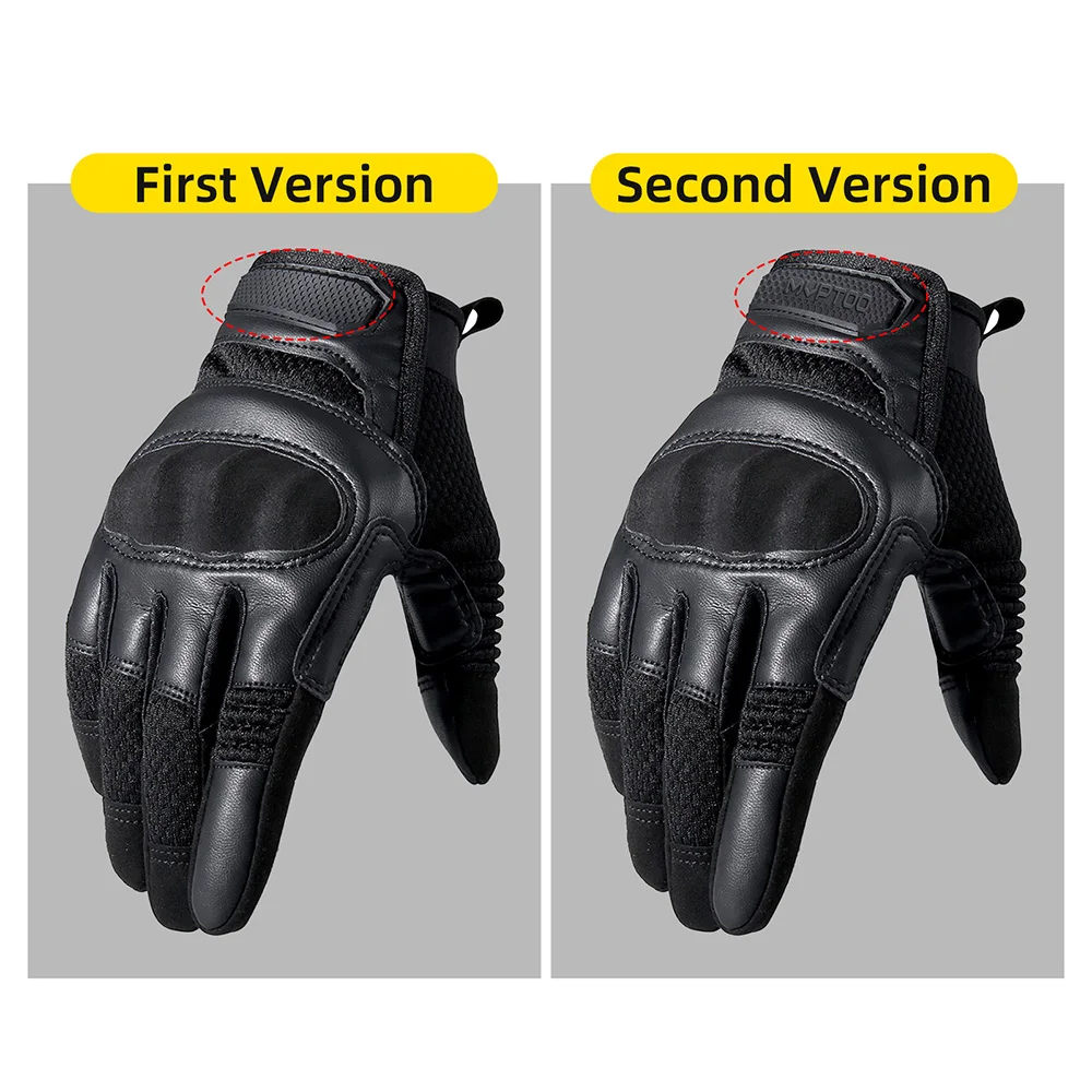 Touchscreen PU Leather Motorcycle Gloves Racing Pit Bike Riding Motorbike Moto Motocross Enduro Non-slip Protective Gear Men