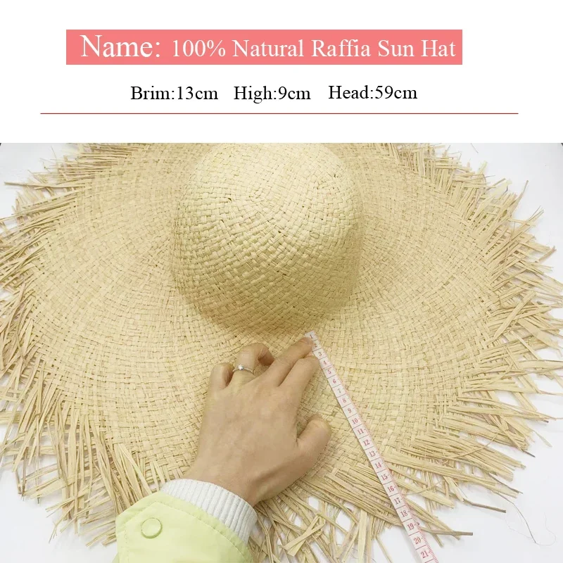 New Natural Lafite Men's Women's Sun Hats Wide-brimmed Floppy Folding UV Straw Hat Holiday Wedding Fashion Sunscreen Beach Hat