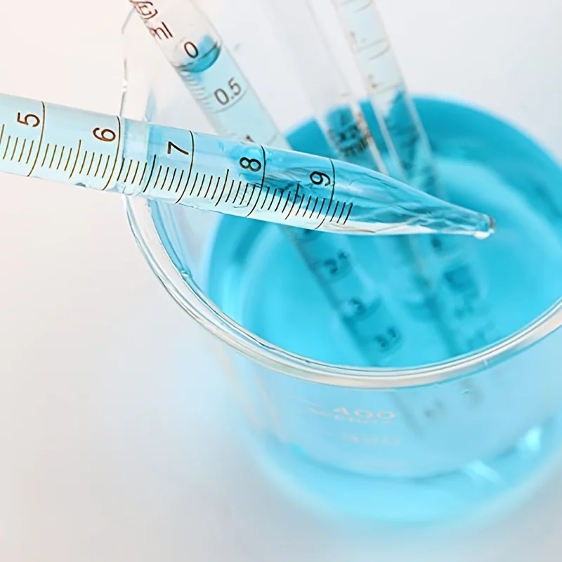Glass Graduated Burette Laboratory Pipette With Large Rubber Cap 10 Ml Glass Stirring Rod For Transferring Li