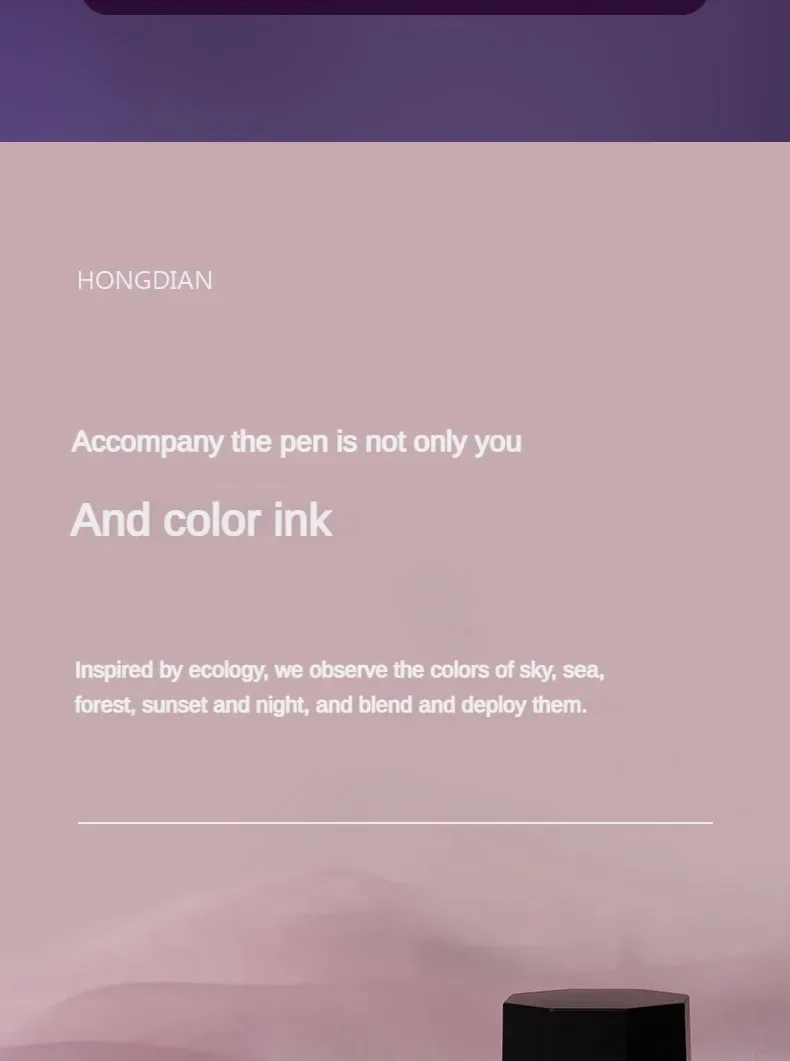 HONGDIAN Fountain Pen Ink 18ml Chinese ink Multicolour Glass Bottled Writing Calligraphy ink Office School Supplies Stationery
