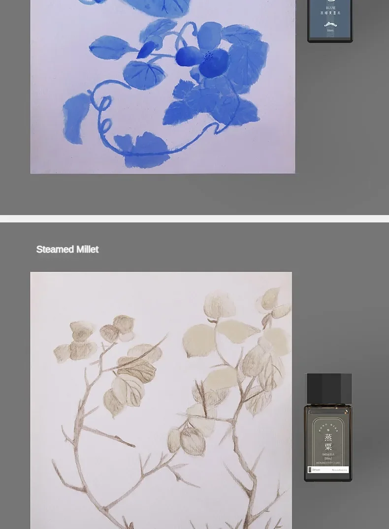 HONGDIAN Fountain Pen Ink 18ml Chinese ink Multicolour Glass Bottled Writing Calligraphy ink Office School Supplies Stationery