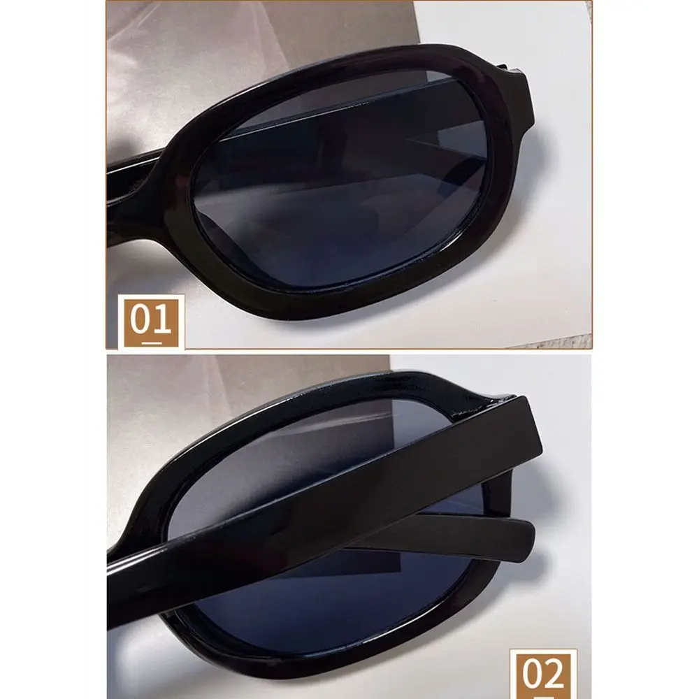 Korean Travel Retro Sunglasses UV400 Protection Eyewear Driving Glasses Sun-Protective Black Shades Glasses for Women Man