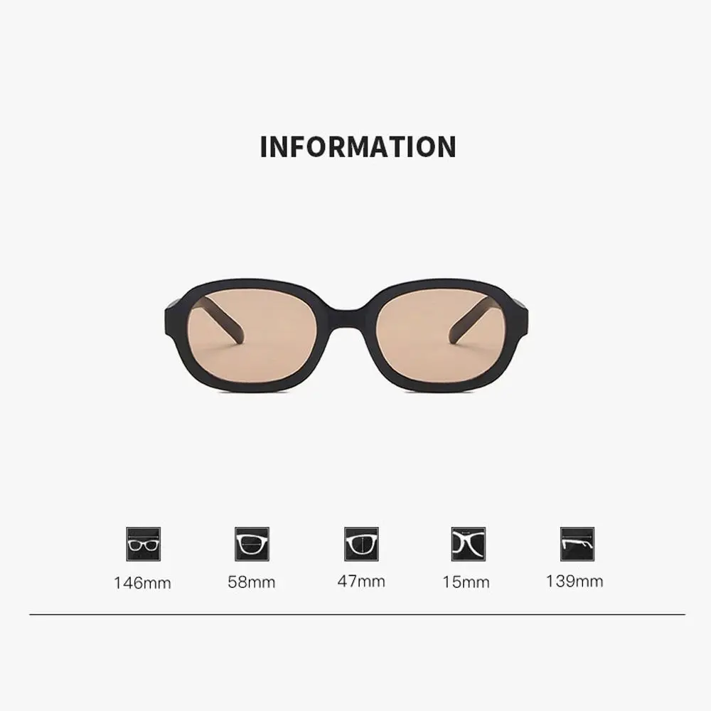 Korean Travel Retro Sunglasses UV400 Protection Eyewear Driving Glasses Sun-Protective Black Shades Glasses for Women Man