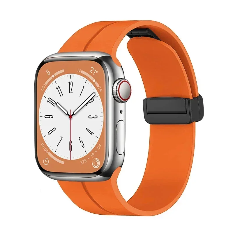 Magnetic Strap For Apple watch ultra band 49mm 45 mm Silicone Bracelet iWatch Series 7 8 se 6 5 3 44mm 45mm 40mm 41mm 42mm 38mm