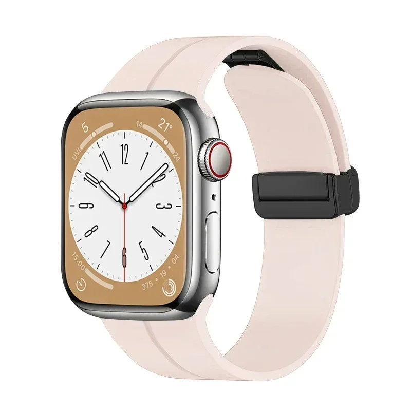 Magnetic Strap For Apple watch ultra band 49mm 45 mm Silicone Bracelet iWatch Series 7 8 se 6 5 3 44mm 45mm 40mm 41mm 42mm 38mm