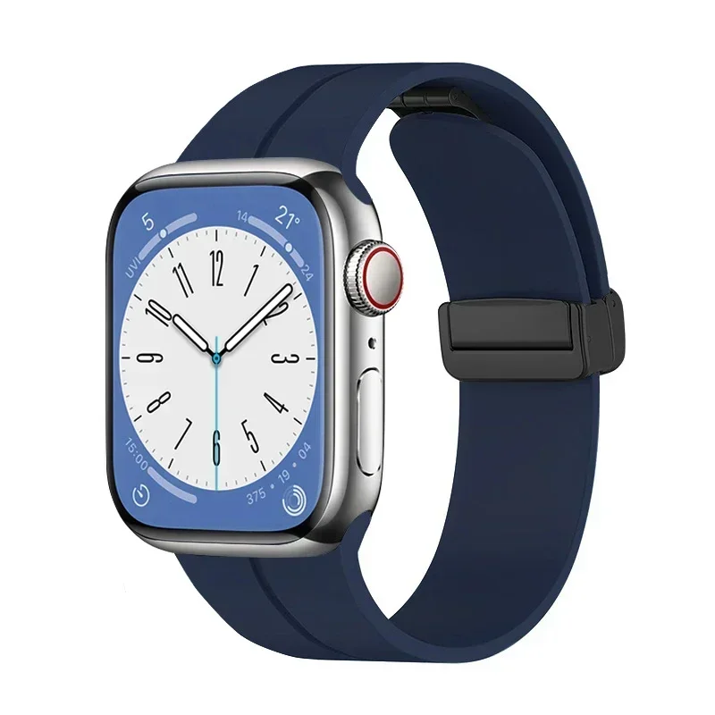 Magnetic Strap For Apple watch ultra band 49mm 45 mm Silicone Bracelet iWatch Series 7 8 se 6 5 3 44mm 45mm 40mm 41mm 42mm 38mm