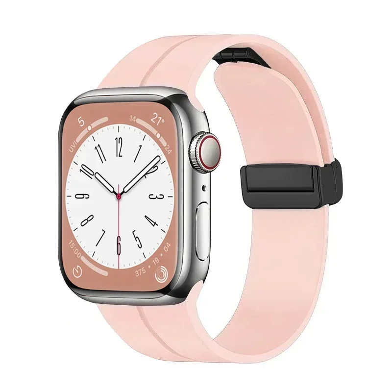 Magnetic Strap For Apple watch ultra band 49mm 45 mm Silicone Bracelet iWatch Series 7 8 se 6 5 3 44mm 45mm 40mm 41mm 42mm 38mm