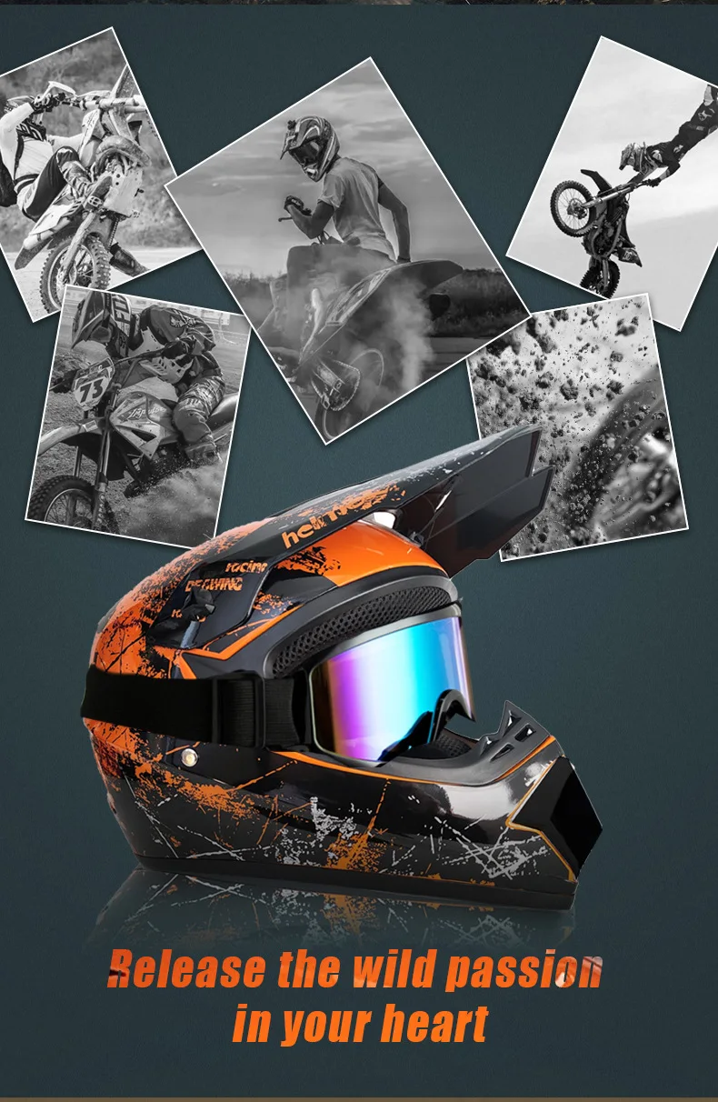 Motorcycle Helmet Children Off-road Helmet For Kids child MotoBike Downhill AM DH Cross safety Helmet Capacete Motocross Casco