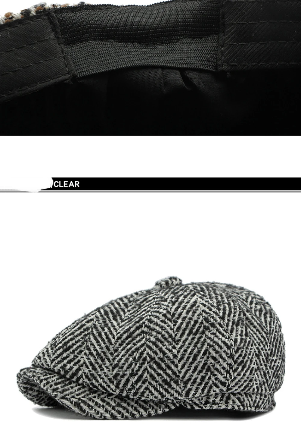 HT4409 Beret Cap Autumn Winter Cap Hat Men Women Striped Artist Painter Wool Beret Hat Male Female Ivy Octagonal Flat Cap Berets