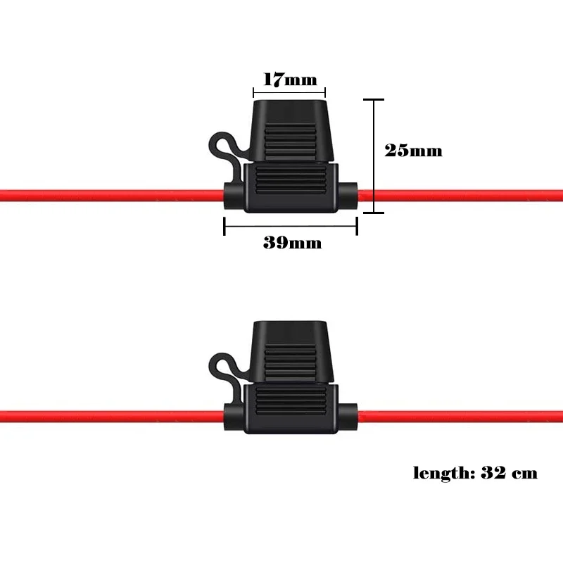 Lots Automotive Mini Waterproof Fuse Holder 14AWG For 2V 30A Car Insert In-Line Fuse Holder, Cord Cutting Switch Socket