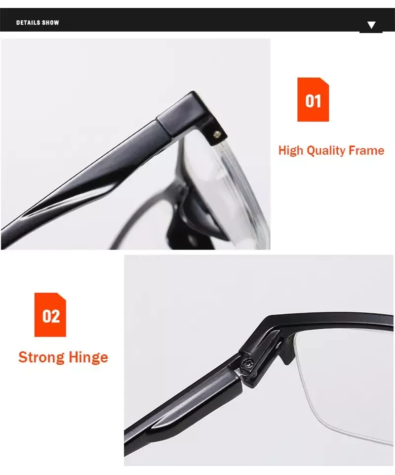 Men Reading Glasses Half-Frame Ultrlight Presbyopia Glasses 2023 Women Eyewear +0.75 To +4.0 Unisex Reading Glasses