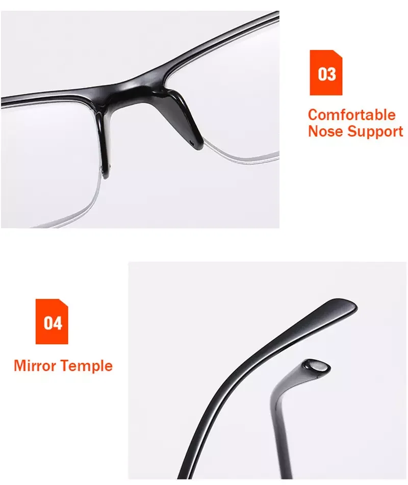 Men Reading Glasses Half-Frame Ultrlight Presbyopia Glasses 2023 Women Eyewear +0.75 To +4.0 Unisex Reading Glasses