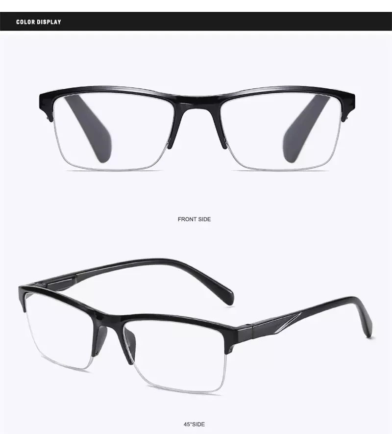 Men Reading Glasses Half-Frame Ultrlight Presbyopia Glasses 2023 Women Eyewear +0.75 To +4.0 Unisex Reading Glasses