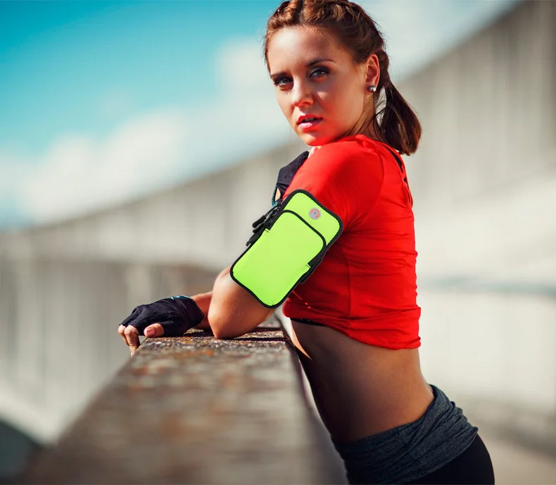Sport Running Arm Bag Fitness Arm Band Bag Pouch Jogging Mobile Phone Holder Pouch Belt GYM Cover for Smartphone 6"