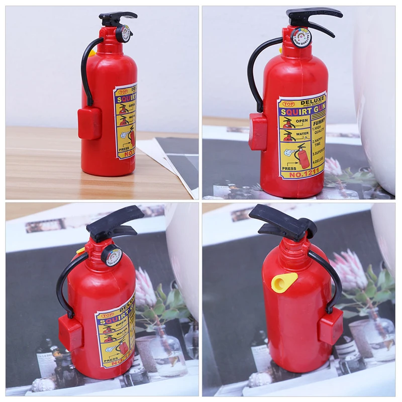 2pcs Funny Mini Fire Extinguisher Toy Water Guns Spray Water Outdoor Pool Beach Summer Toys Fireman Squirters for Kids Party