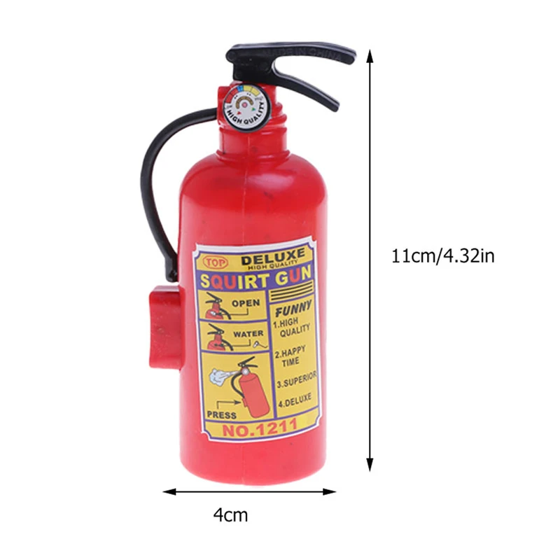 2pcs Funny Mini Fire Extinguisher Toy Water Guns Spray Water Outdoor Pool Beach Summer Toys Fireman Squirters for Kids Party