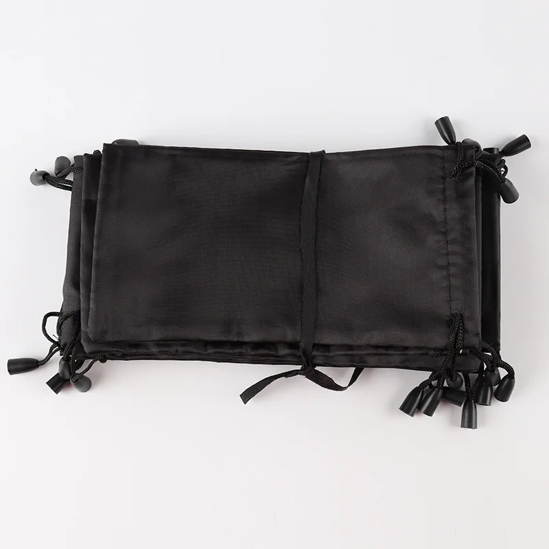 Sunglasses Storage Bag Women Men Black Waterproof Portable Storage Bag Dustproof Drawstring Fashion Glasses Bag Simple Accessory