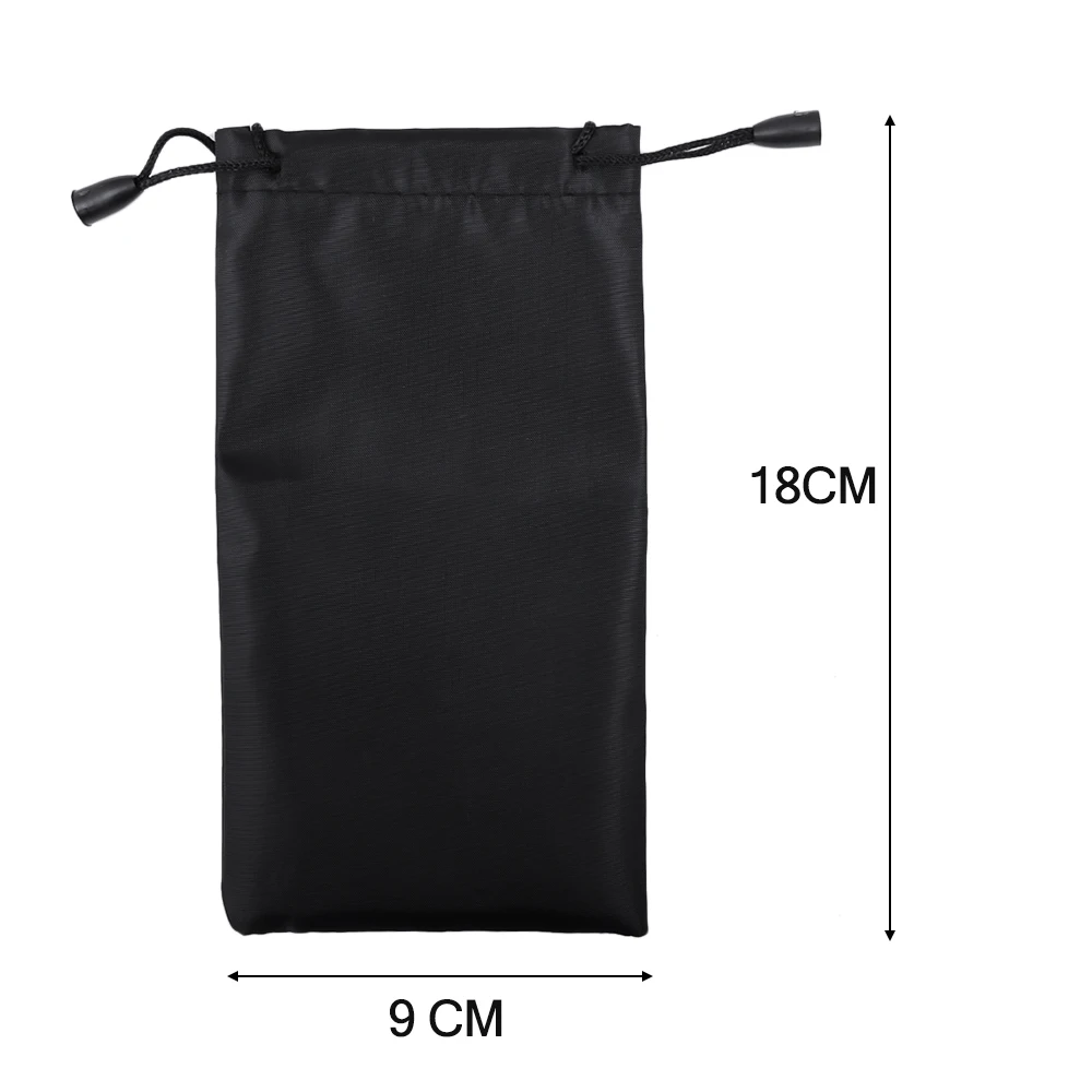 Sunglasses Storage Bag Women Men Black Waterproof Portable Storage Bag Dustproof Drawstring Fashion Glasses Bag Simple Accessory