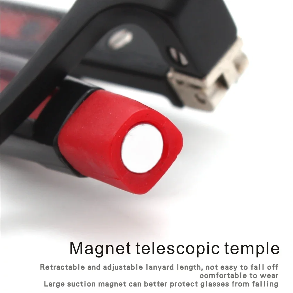 Magnetic Readers Reading Glasses for Men Portable Square Plastic Titanium Diopter Hanging Neck 1.0 1.5 2.0 2.5 3.0 3.5
