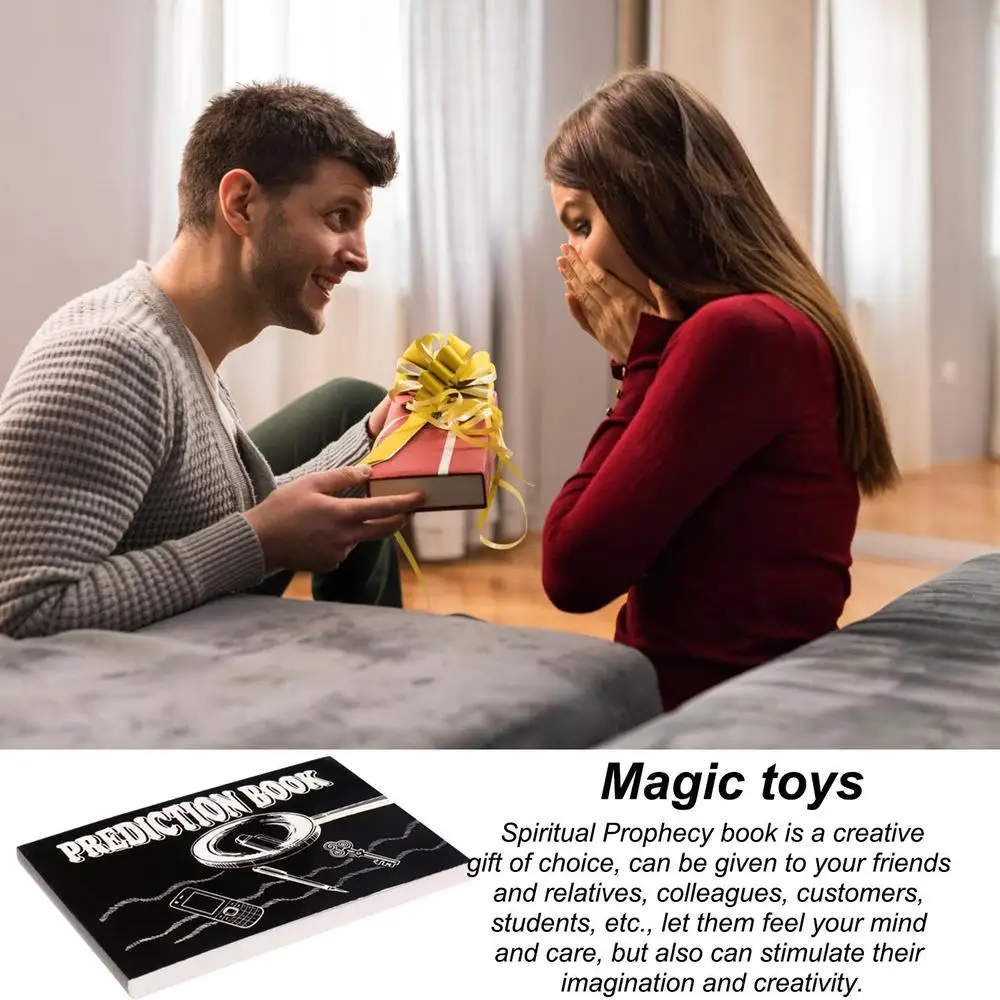 1pcs Prediction Book Magic Trick Magic Props Gimmick Stage Close Up Fire Comedy Accessories Children Beginners Primary Tricks